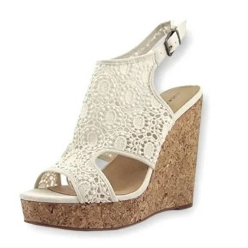Lucky Brand Raziah Cork Wedge Sandal 7.5
